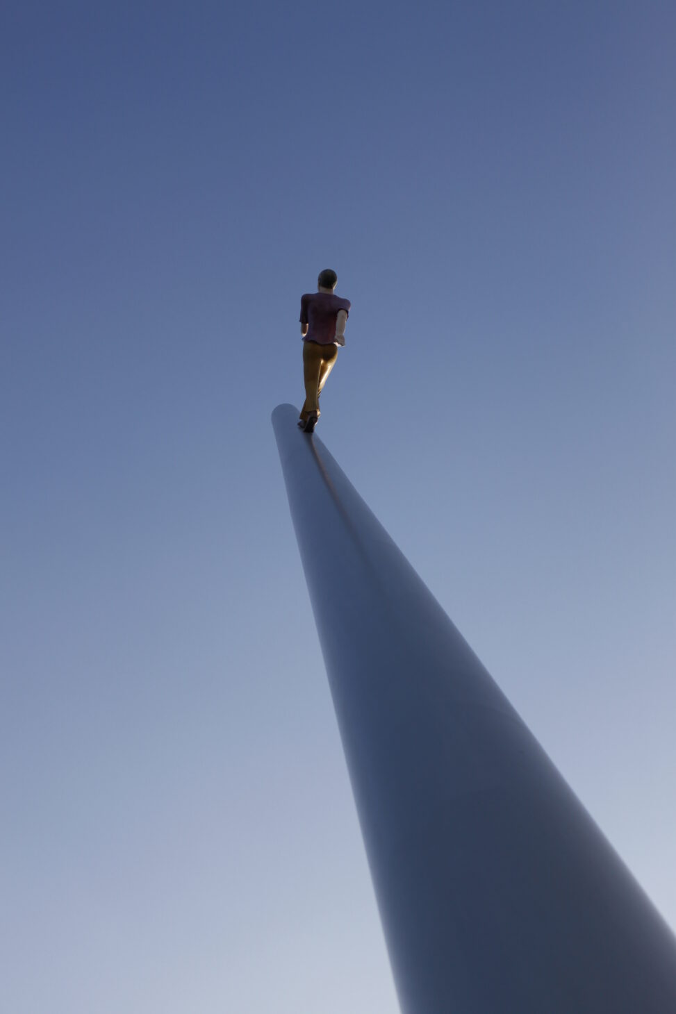 Man walking to the sky